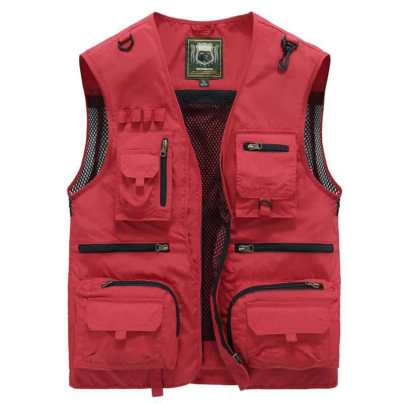 Gilet estivo multitasche leggero da uomo - Giacca senza maniche traspirante per escursionismo, pesca, campeggio e viaggi
