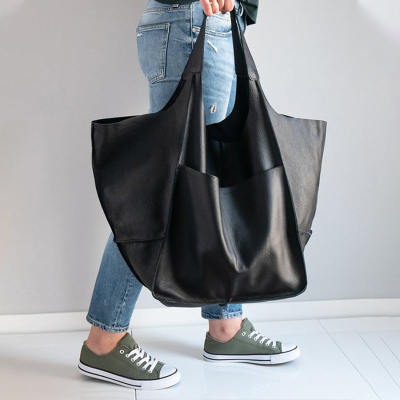 Borsa da Donna Premium Oversize in Pelle Vintage - Spaziosa