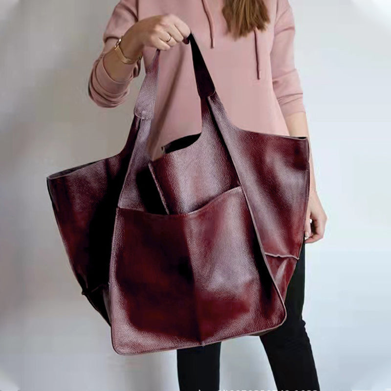Borsa da Donna Premium Oversize in Pelle Vintage - Spaziosa