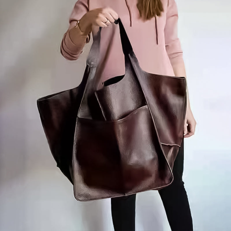 Borsa da Donna Premium Oversize in Pelle Vintage - Spaziosa