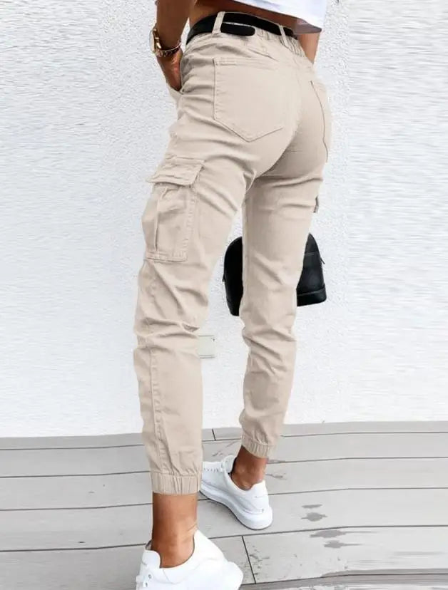 Pantaloni da donna eleganti a vita alta – Stile cargo casual per tutti i giorni