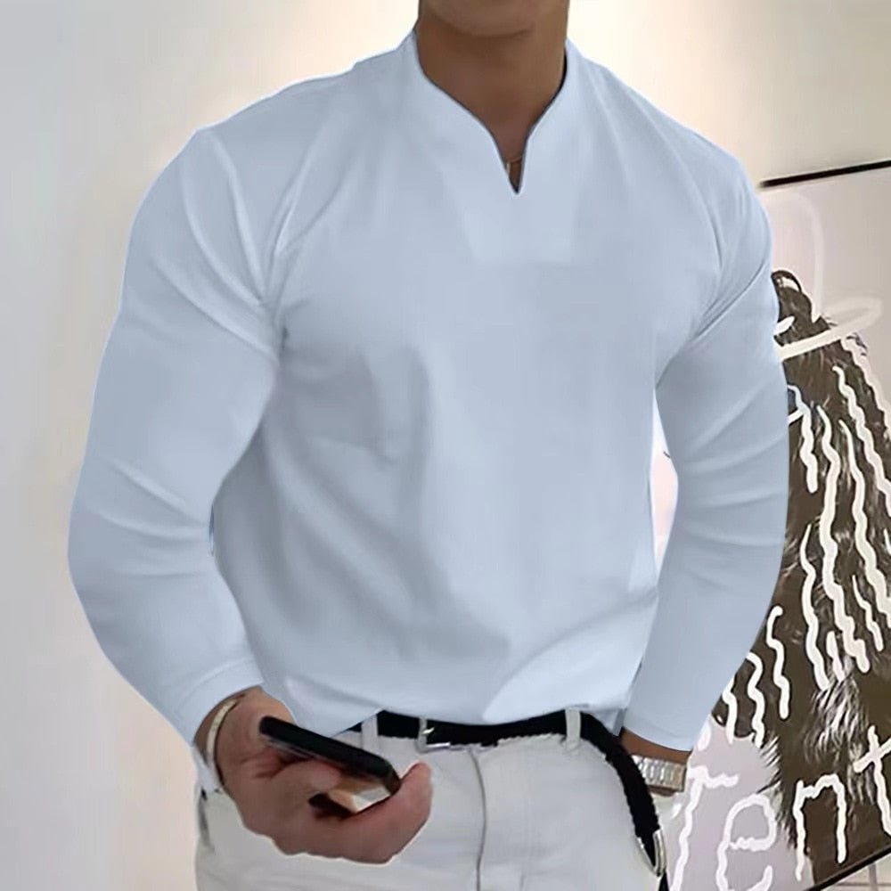 Camicia senza bottoni da uomo Premium Sweat Wicking