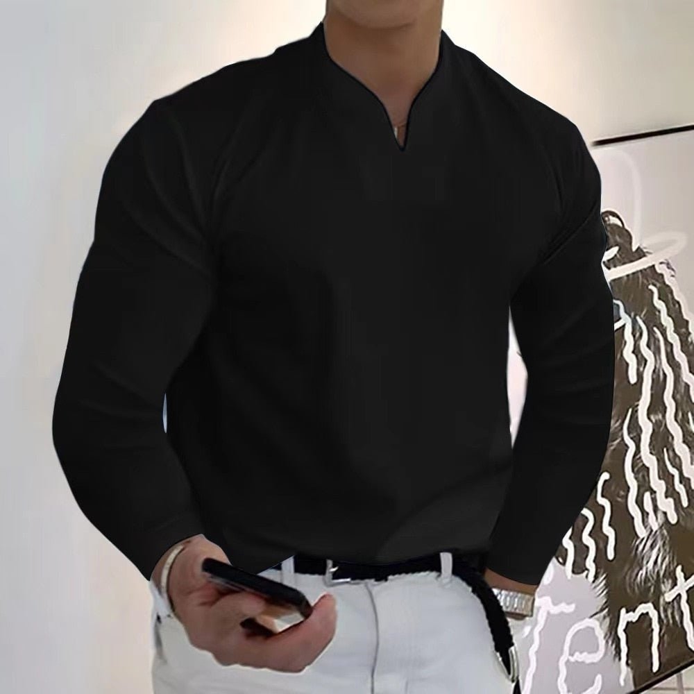 Camicia senza bottoni da uomo Premium Sweat Wicking