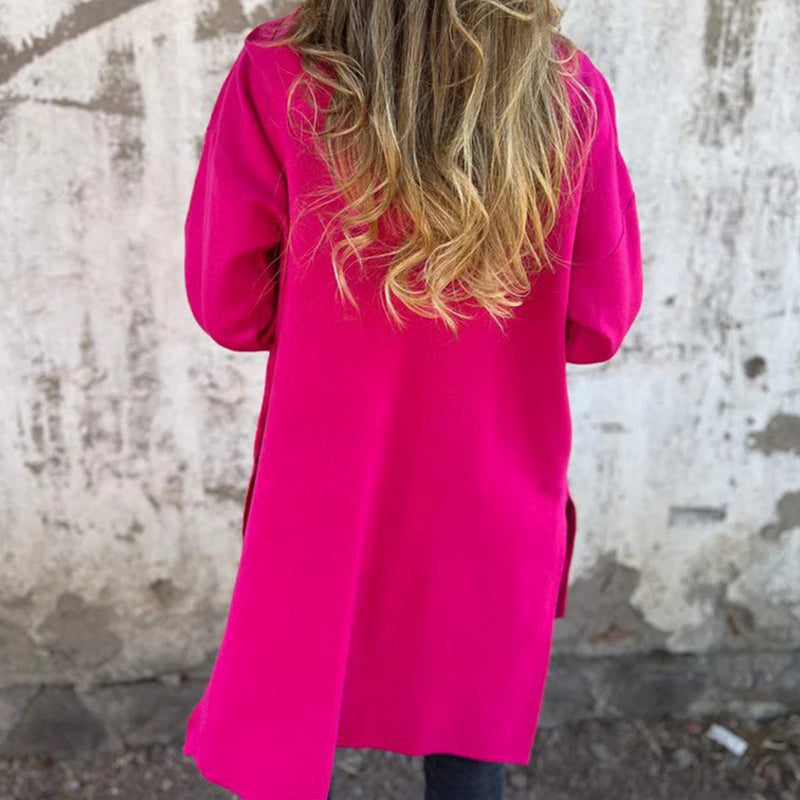 Giacca elegante a maniche lunghe da donna - Giacca comoda con cerniera