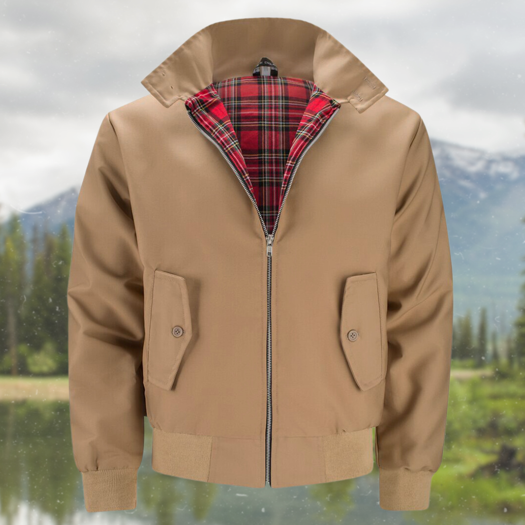 Giacca multistrato con cerniera da uomo alla moda - Cappotto autunnale casual moderno