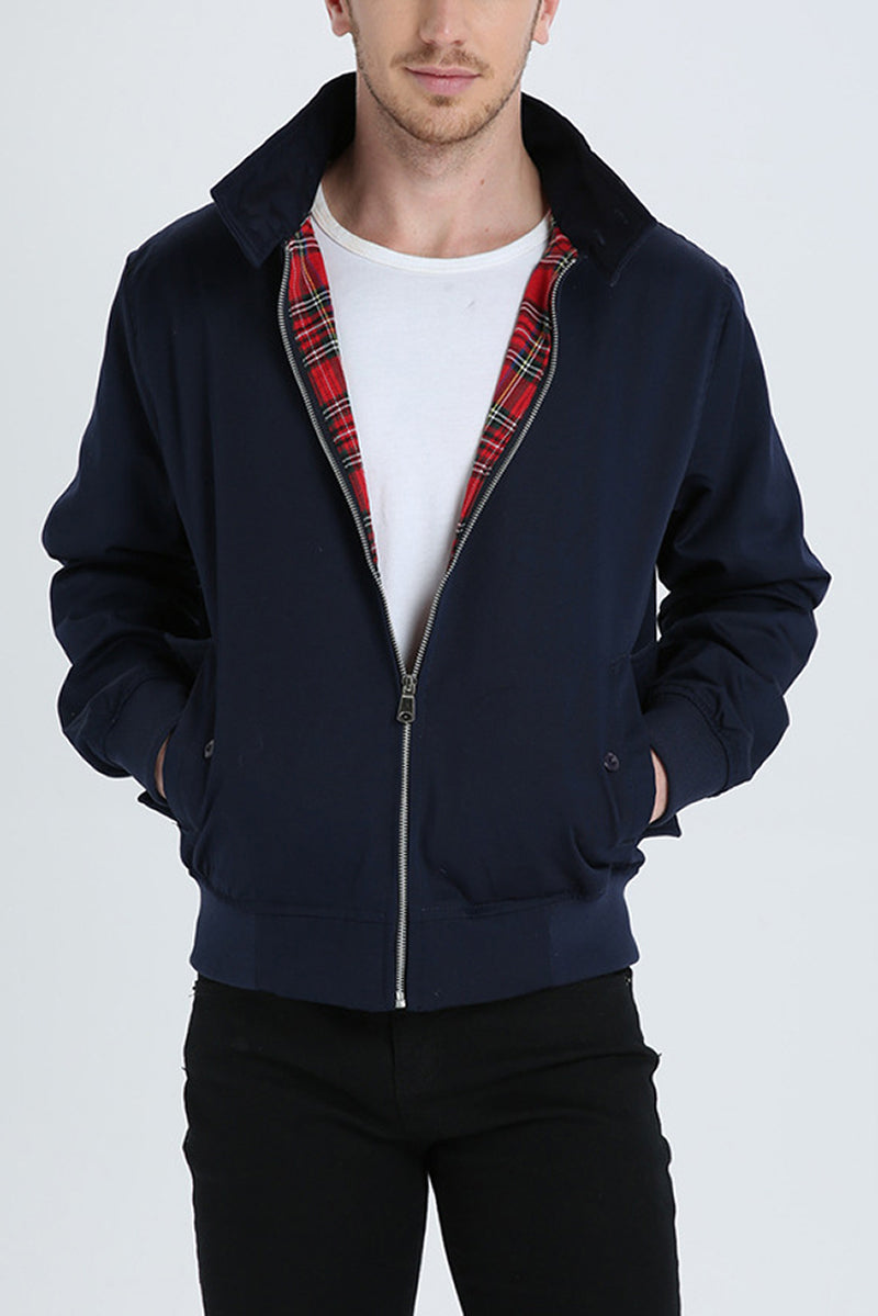 Giacca multistrato con cerniera da uomo alla moda - Cappotto autunnale casual moderno