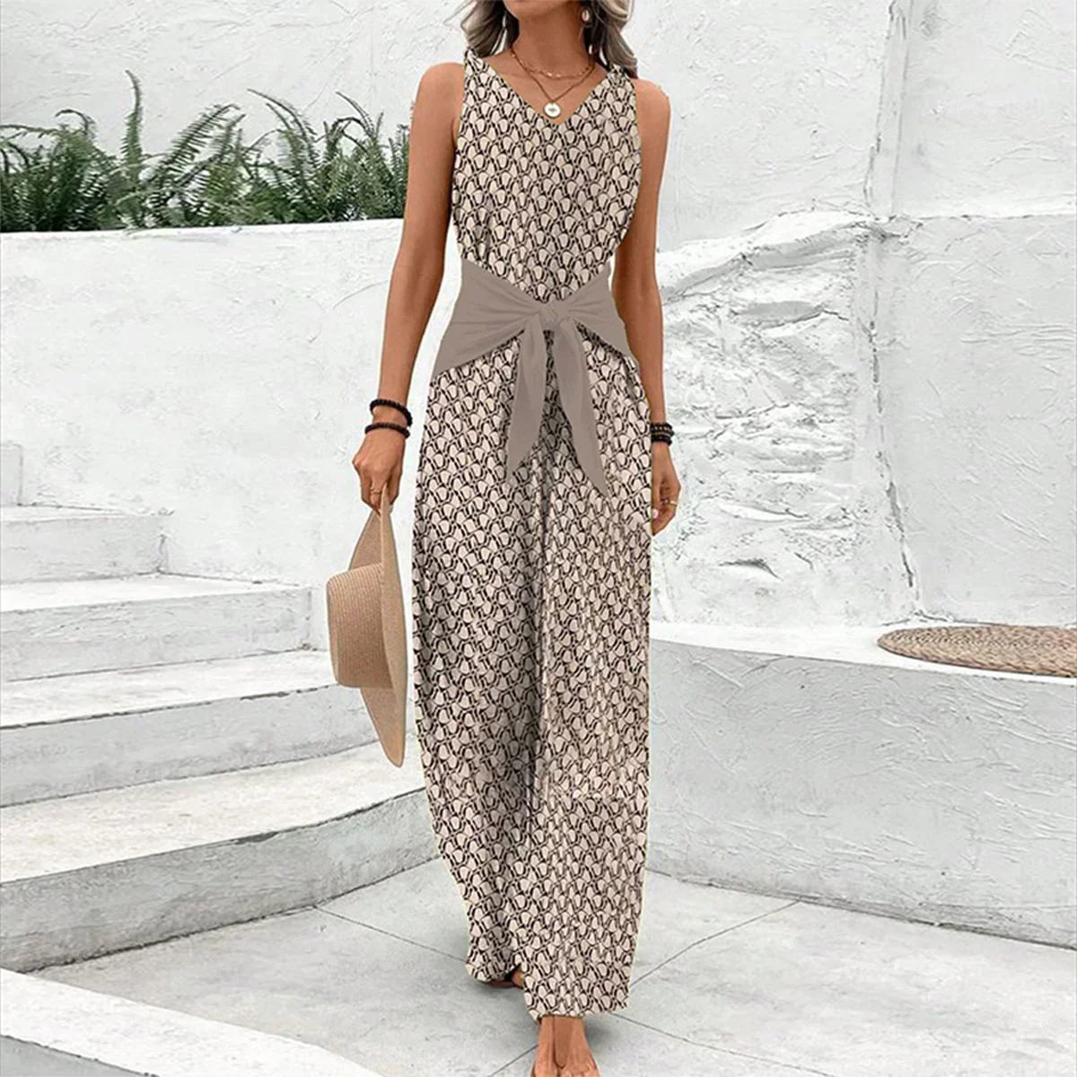 Elegante tuta da donna in cotone pregiato