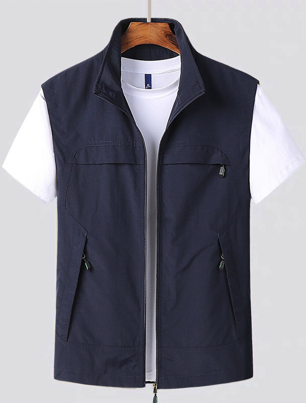 Gilet da uomo leggero, traspirante e senza maniche con cerniera - Capospalla versatile per viaggi e attività all'aperto
