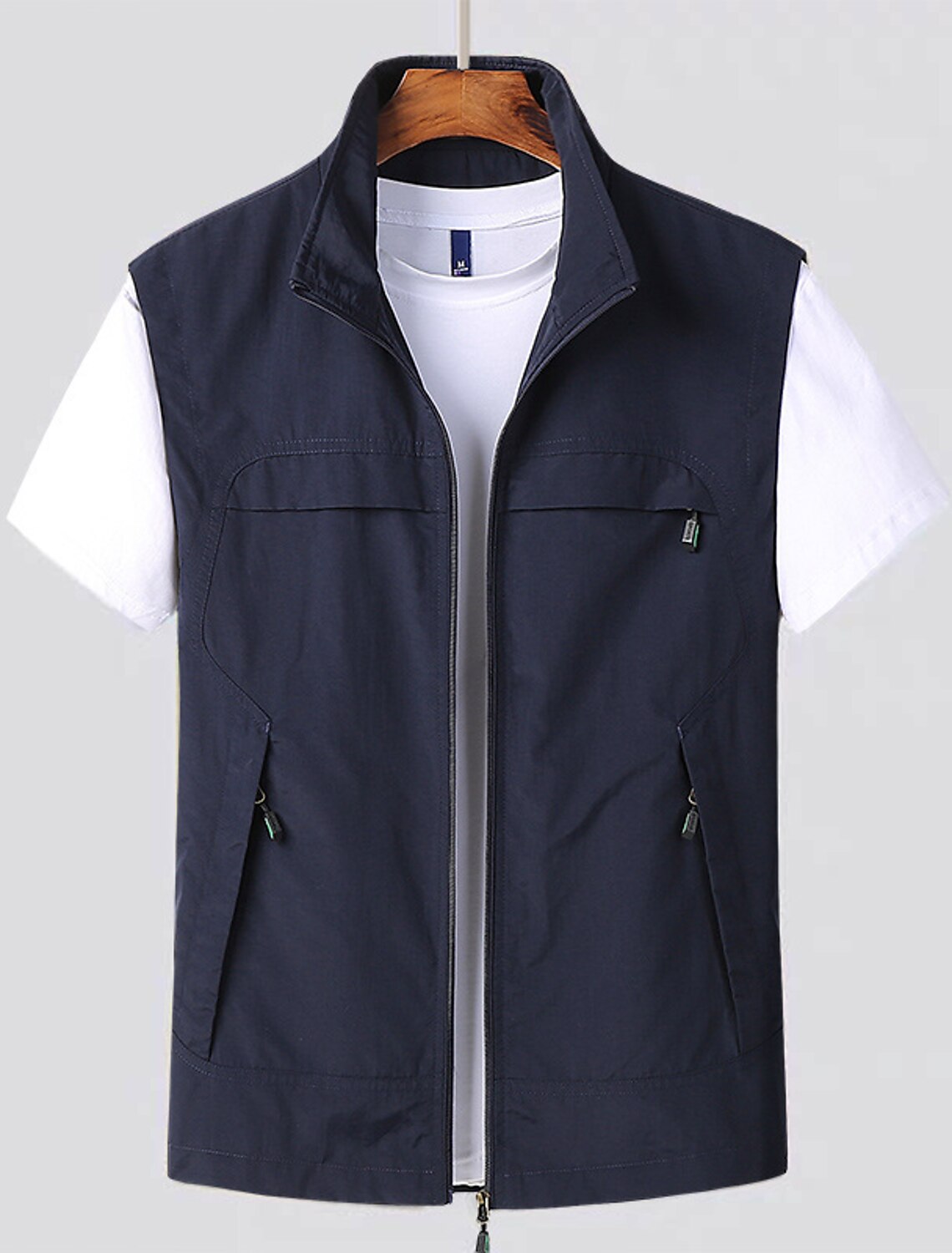 Gilet da uomo leggero, traspirante e senza maniche con cerniera - Capospalla versatile per viaggi e attività all'aperto