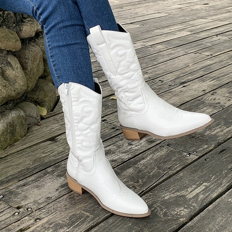 Stivali da donna stile western metallizzati – Stivali neri alla caviglia comodi ed eleganti per look casual e da festa