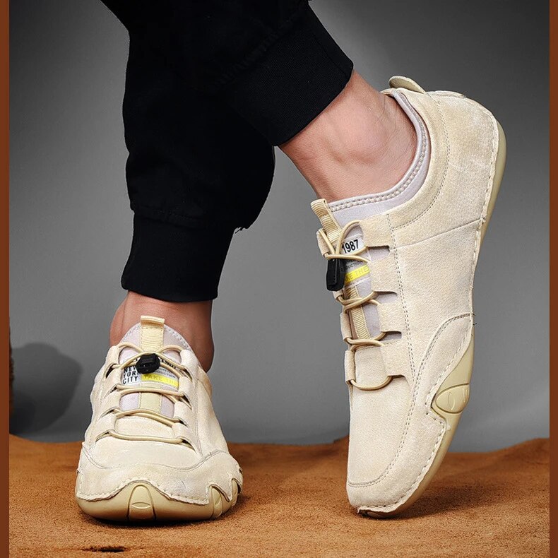 Mocassini Ortopedici in Pelle Premium da Uomo – Scarpe Slip-On Comode e Resistenti per Passeggiate Casual Eleganti